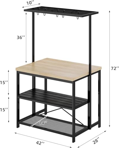3 Tier Microwave Stand Oven Shelf with Power Outlet O630412