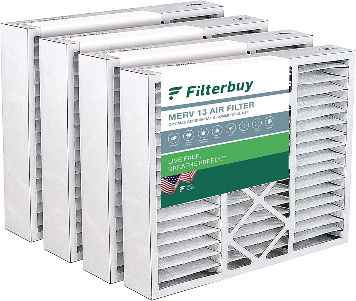 20x25x5 MERV 13 Pleated HVAC Air Filters 4-Pack Z15259