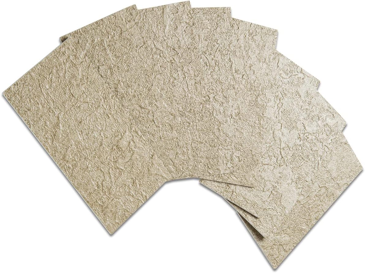 100 Piece Peel and Stick PVC Tile, 3 Inch x 6 Inch Dover Gray, Pack of 2 N580