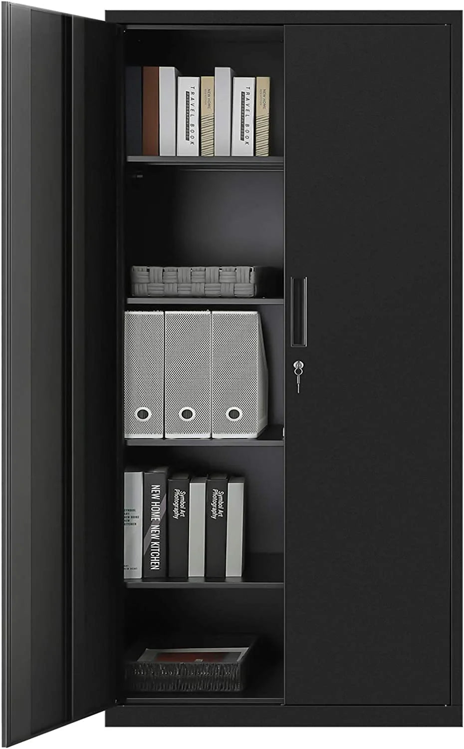Metal Storage Cabinet with Doors and Shelves I559