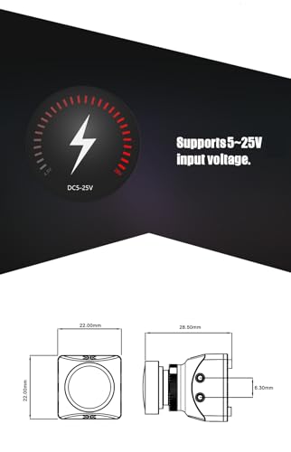 FPV Camera 1/3 CMOS 5MP 2.1mm Lens 1200TVL Switchable C798691