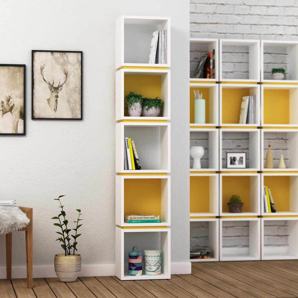White Modern Bookcase C966314