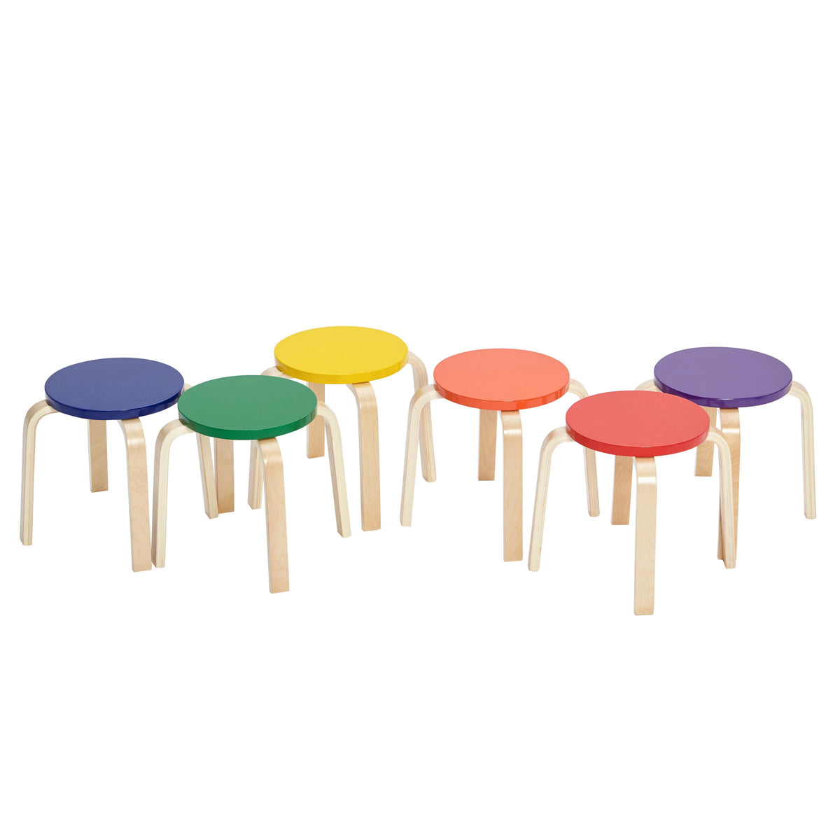 Assorted 6-Piece Stackable Stools O829