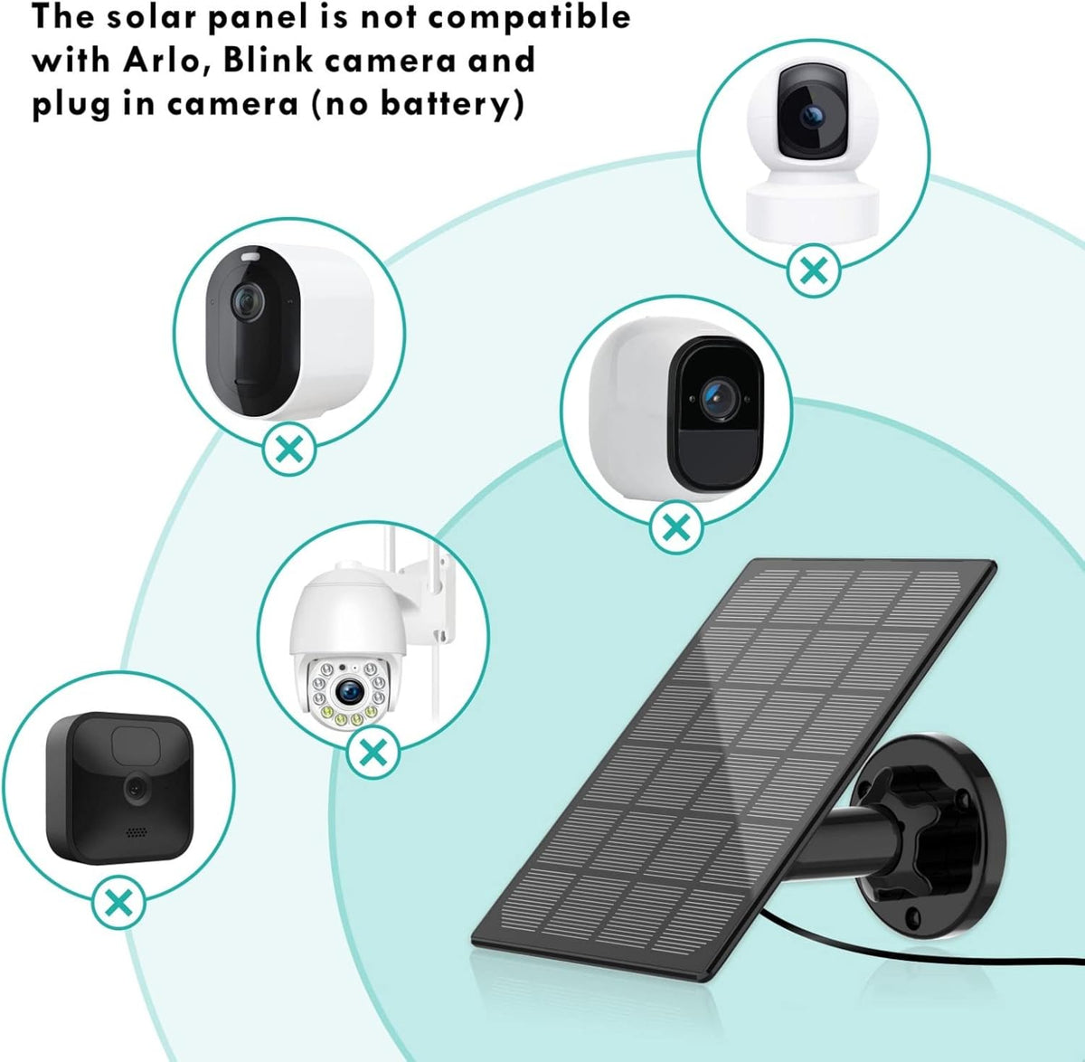 Solar Panel for Outdoor Security Camera C528967