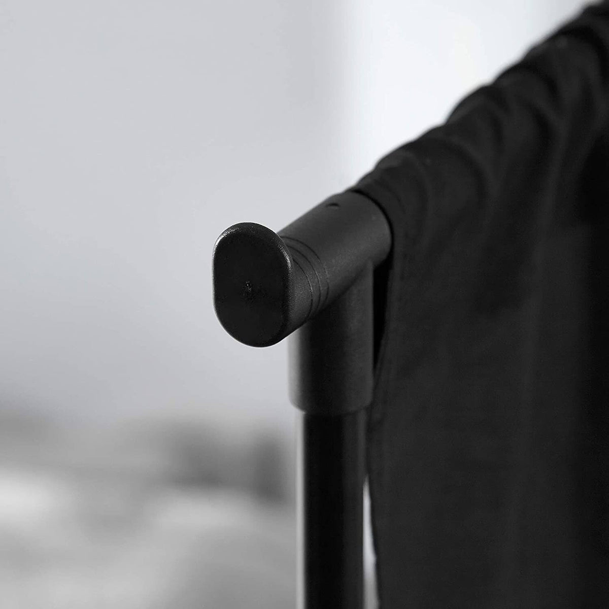 Privacy Room Divider Black Frame with Black Fabric E18543