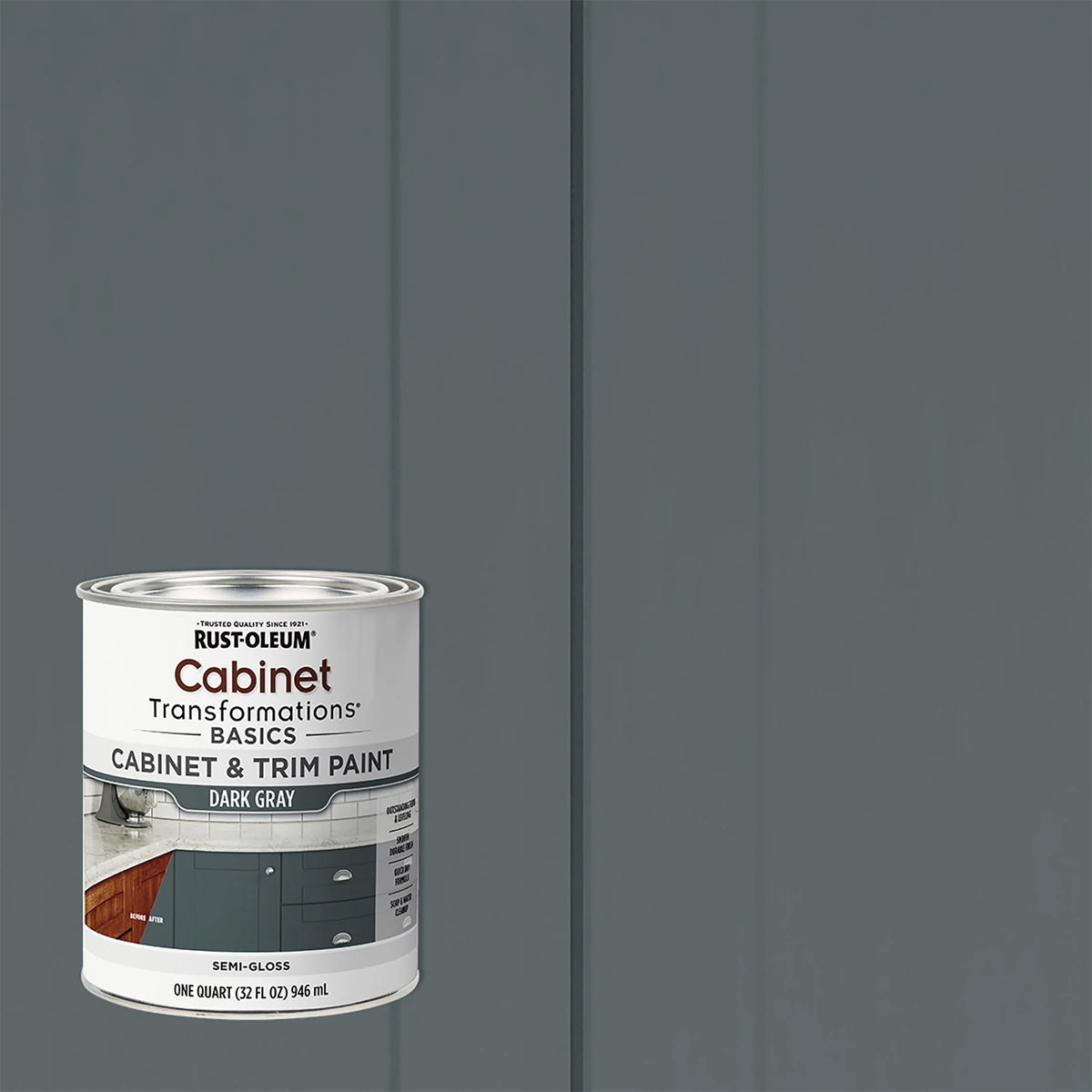 Semi-Gloss Cabinet & Trim Paint, Quart B57590