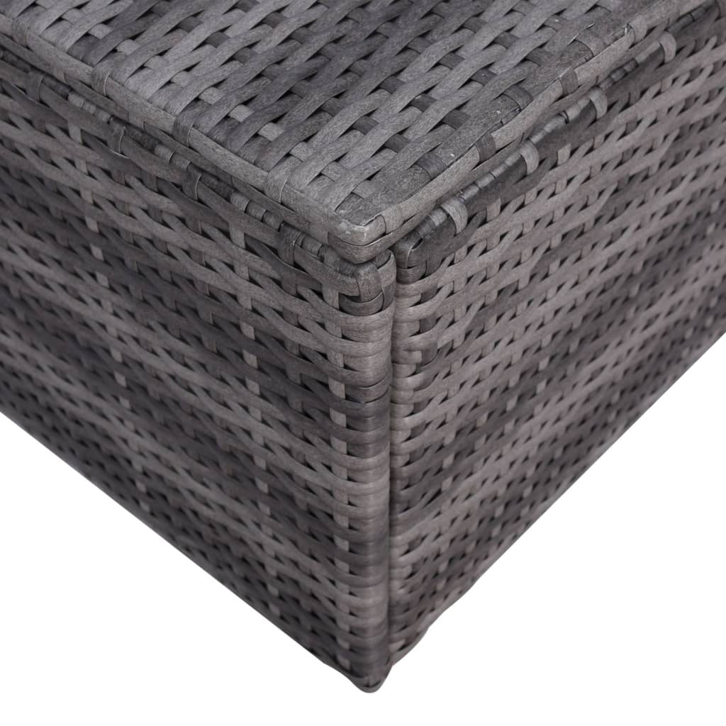 6 Piece Outdoor Sectional Sofa with Coffee Table and Cushion Set Gray Poly Rattan E31974