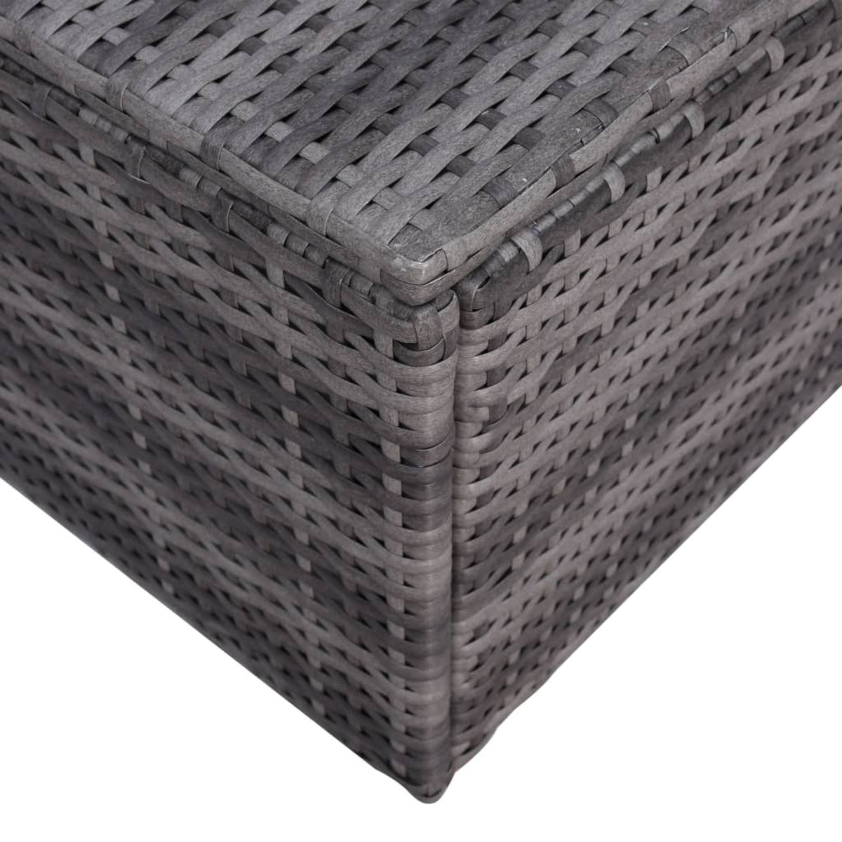 6 Piece Outdoor Sectional Sofa with Coffee Table and Cushion Set Gray Poly Rattan E31974