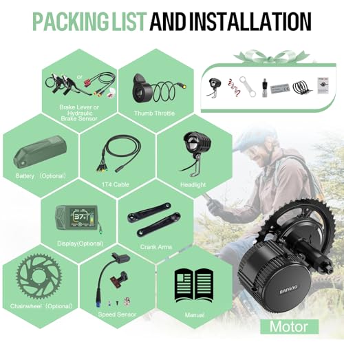 750W 1000W 500W Electric Bike Conversion Kit 48V 52V R9367
