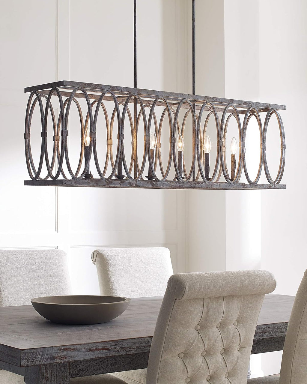 5-Light Outdoor Candle Drum Chandelier O82035