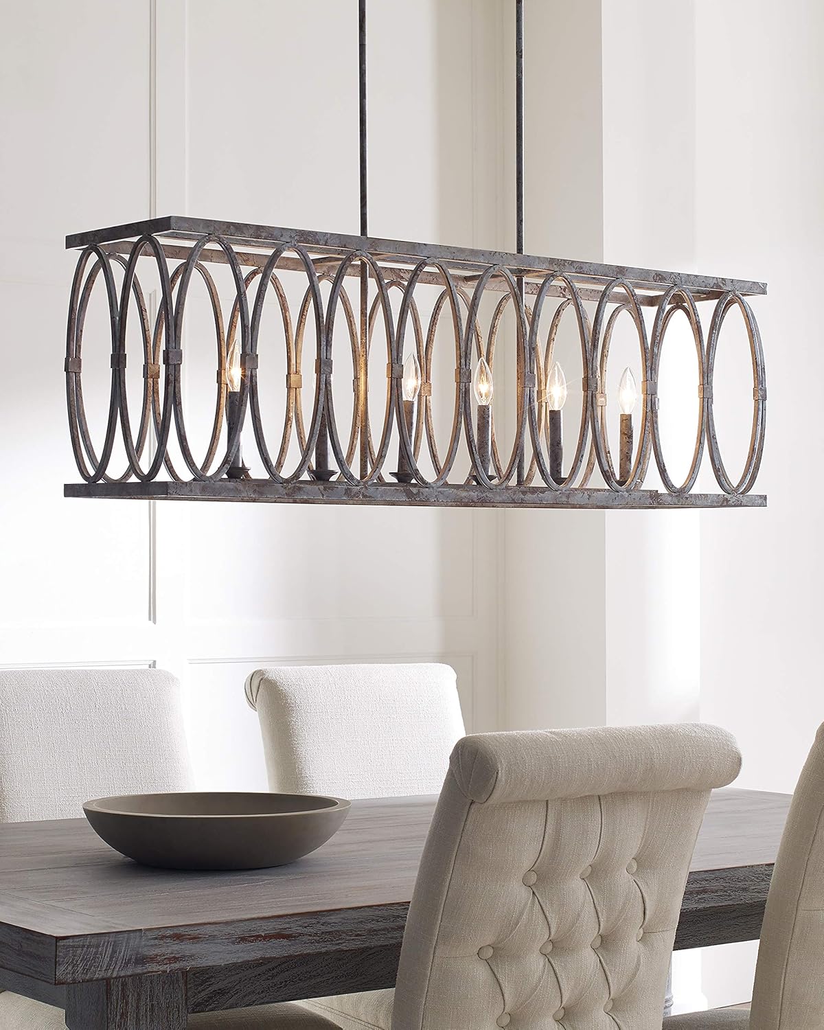 5-Light Outdoor Candle Drum Chandelier O82035