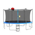 14ft Trampoline with Basketball Hoop and Ladder C3455