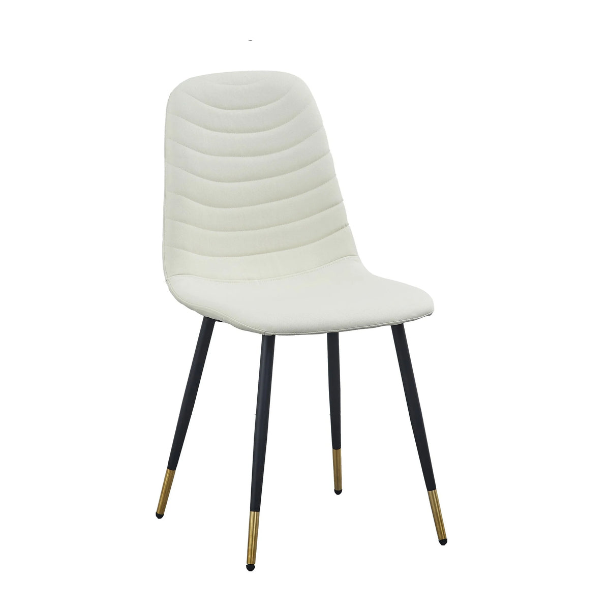 White Velvet Tufted Dining Chairs Set of 4 V678854