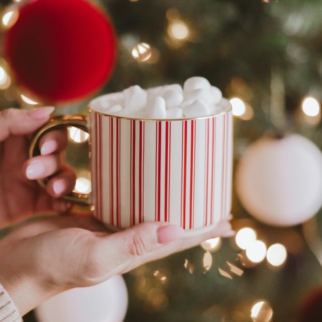 14oz Christmas Mug with Gold Handle N490239
