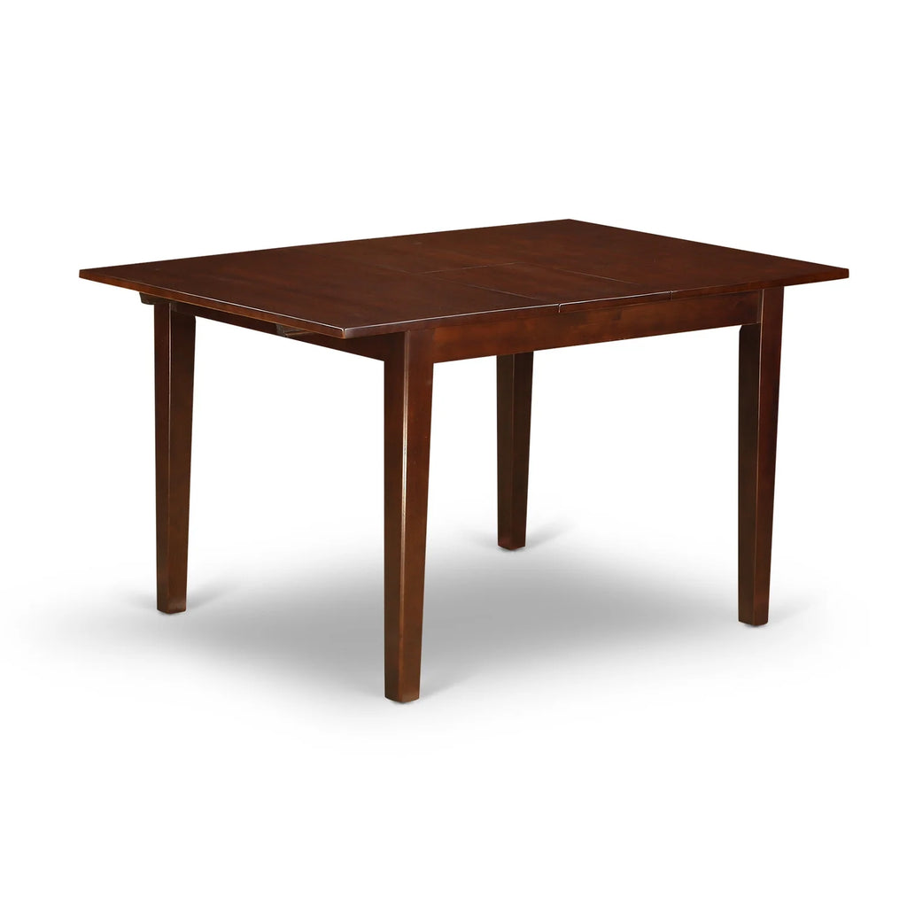 5 Piece Mahogany Rectangular Dinette Set with Leather Seat B289563