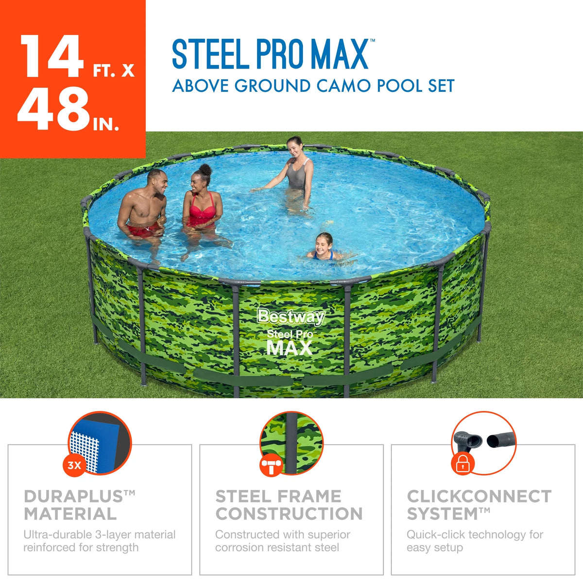 14'x48 Camo Above Ground Pool Set A1954