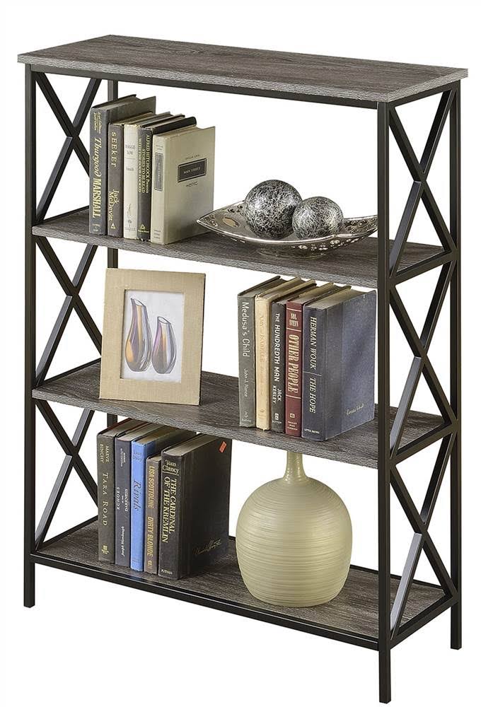 Weathered Gray 4 Tier Bookcase D88147