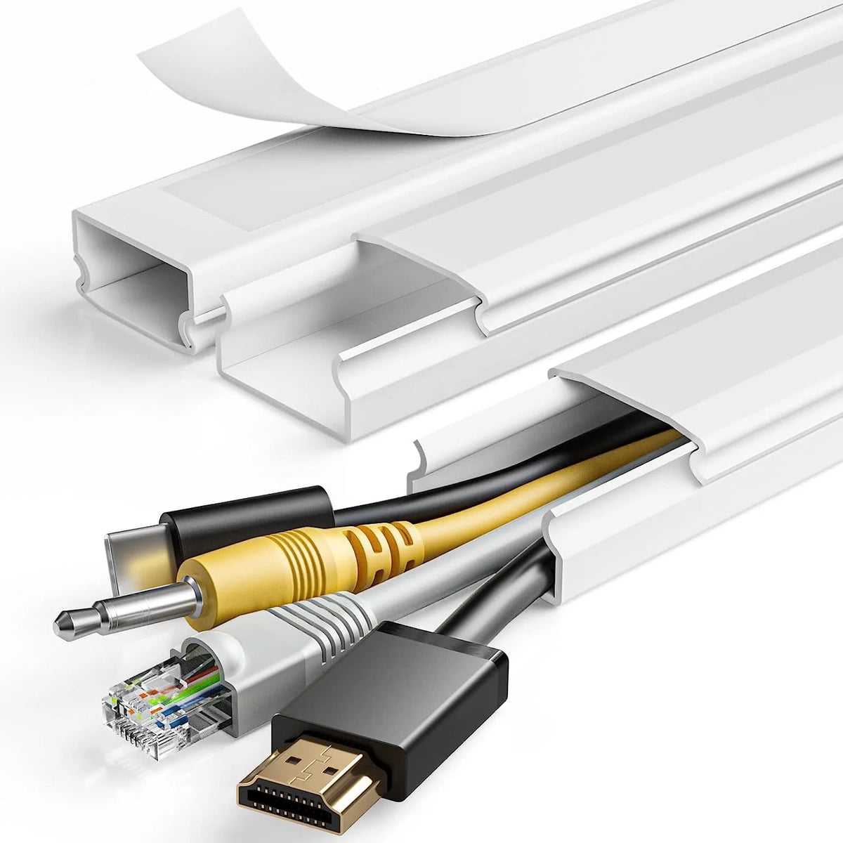 47In Black Cable Raceway for 4 Cords O480