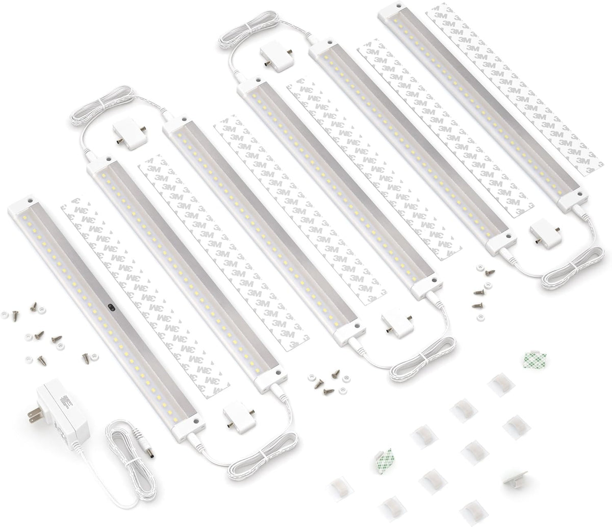 White 6 Panels 12 inch LED Dimmable Under Cabinet Lighting Kit L309618