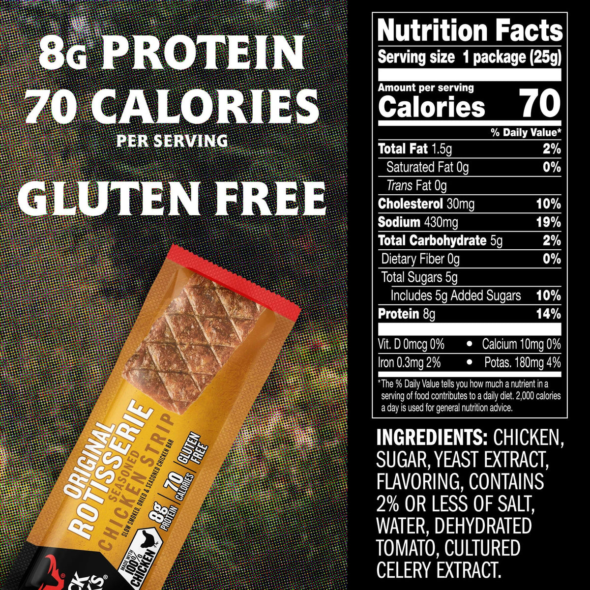 Meat Bars, Rotisserie Chicken, 12 Count A6673
