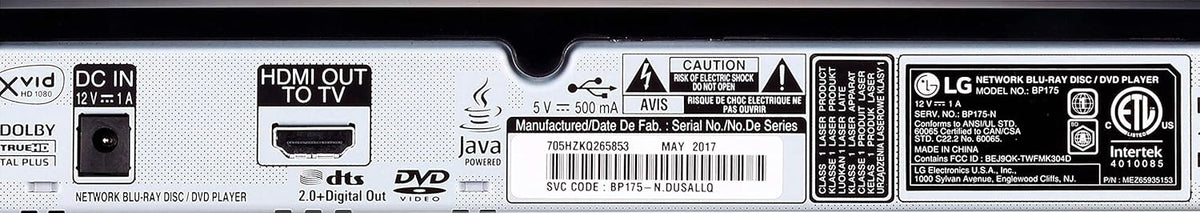 Region Free Blu-ray Player with HDMI Cable E490