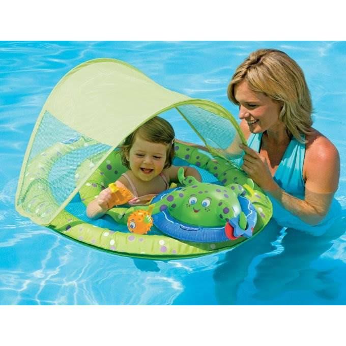 Baby Spring Float Pool Raft with Sun Canopy 2 Pack Z12559