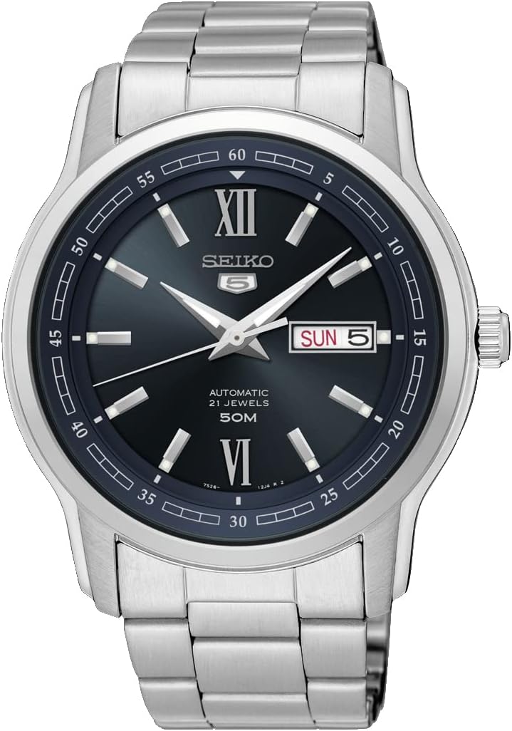 Automatic Watch with Black Dial, Stainless Steel Case & Bracelet Q916983