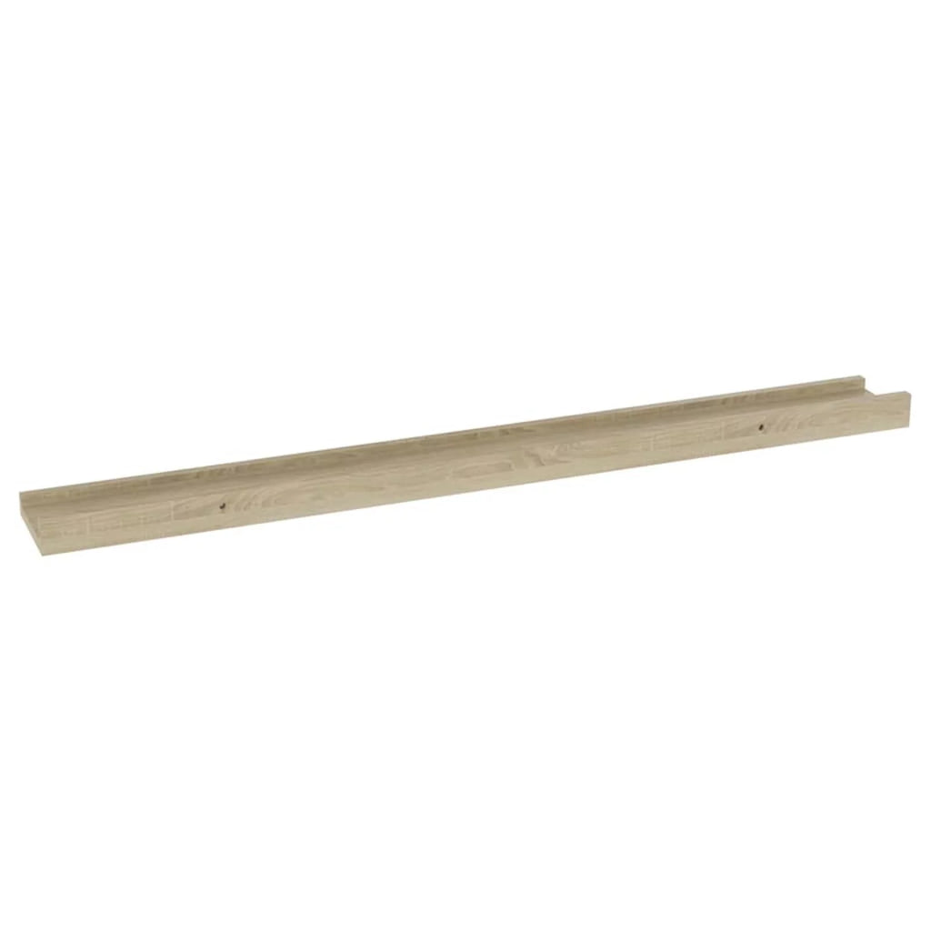 2 Piece MDF Floating Shelves Sonoma Oak 31.5 x 3.5 x 1.2 Inches N396000