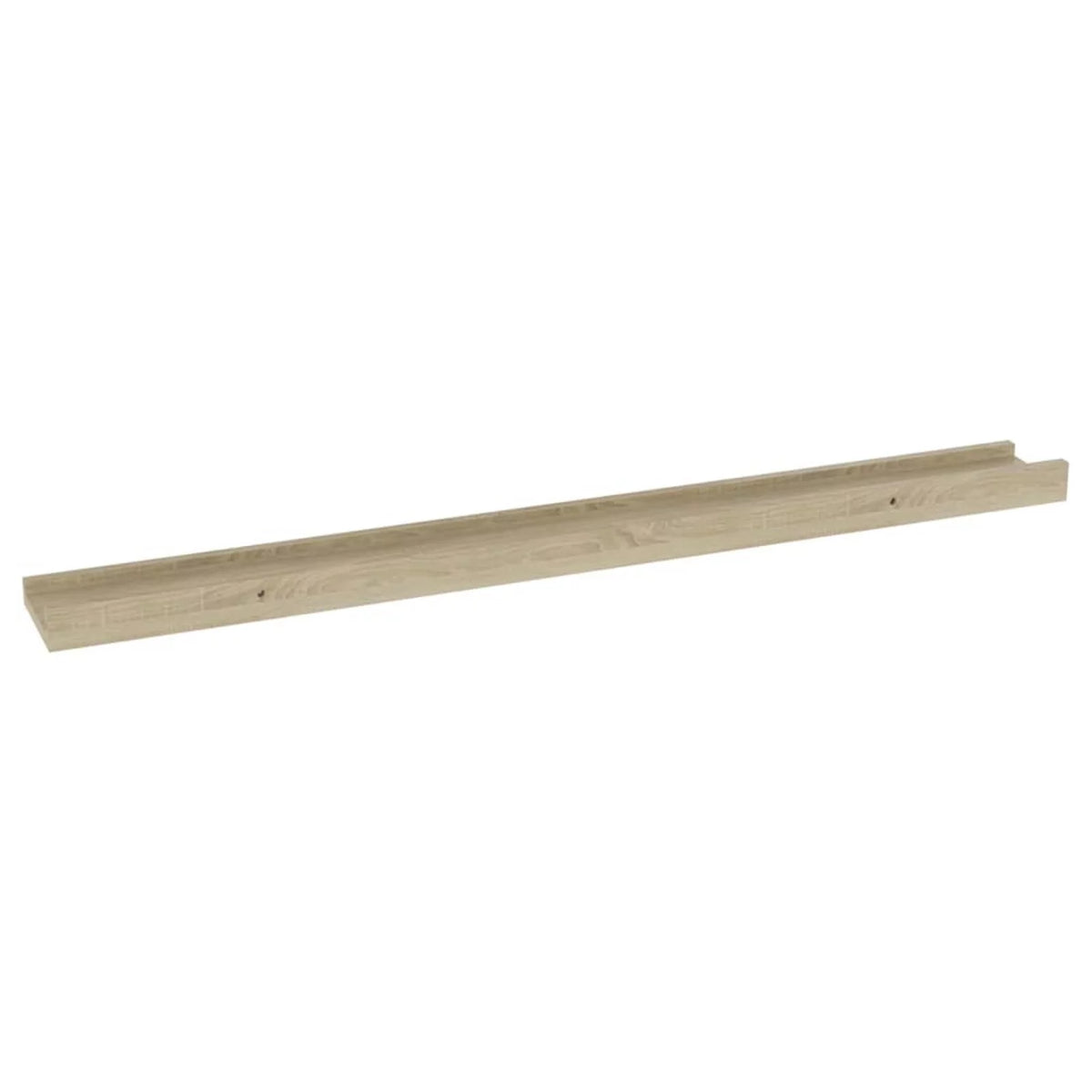 2 Piece MDF Floating Shelves Sonoma Oak 31.5 x 3.5 x 1.2 Inches N396000