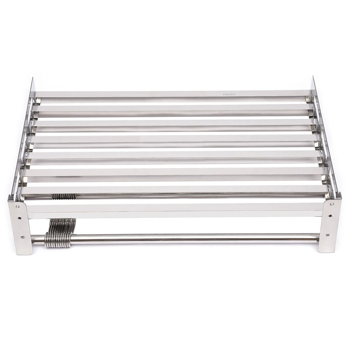 Wall Mount Microwave Oven Shelf Storage Bracket with 12 Hook Stainless D192135