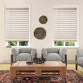 White 48-in. Faux Wood Cordless Blinds T826577