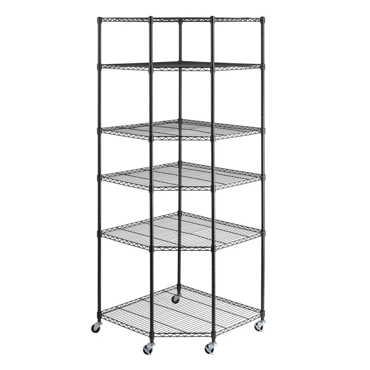 6-Tier Black Wire Shelving Rack R8671
