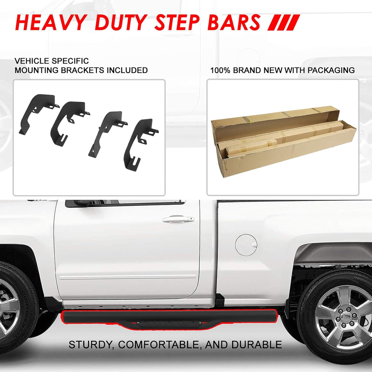 Black Mild Steel Running Boards N681463
