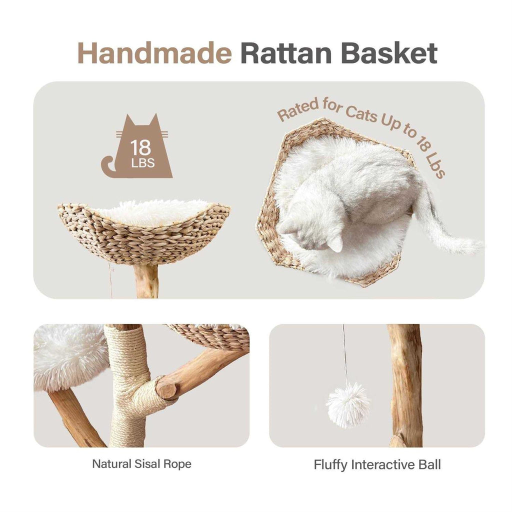 Modern Wooden Cat Tree Tower C905