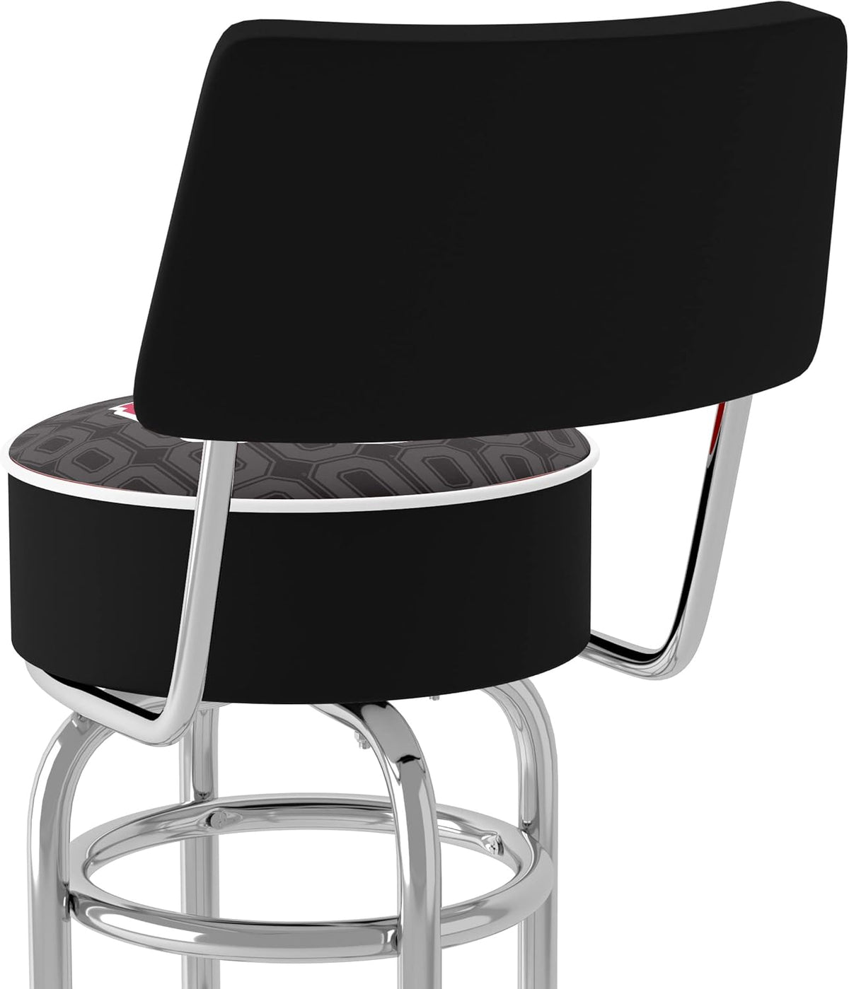Black Swivel Bar Stool with Foam Padded Seat and Back S8881