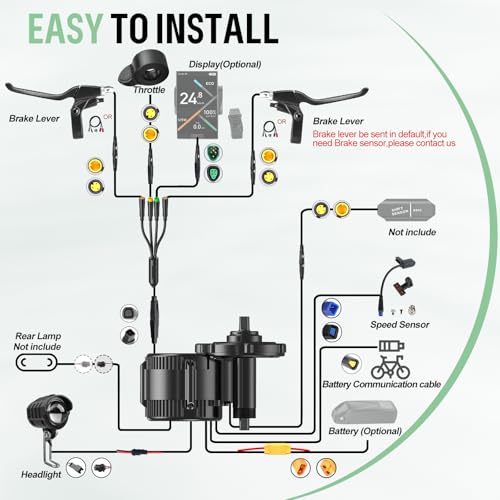750W 1000W 500W Electric Bike Conversion Kit 48V 52V R9367