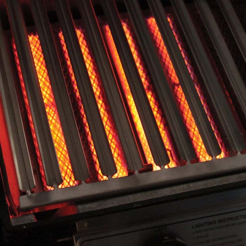 Infrared Propane Gas Grill On Stainless Steel Cart K242