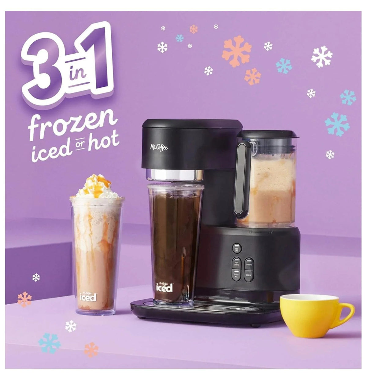 3-in-1 Iced and Hot Coffee and Tea Maker and Blender with Reusable Filter Z5411