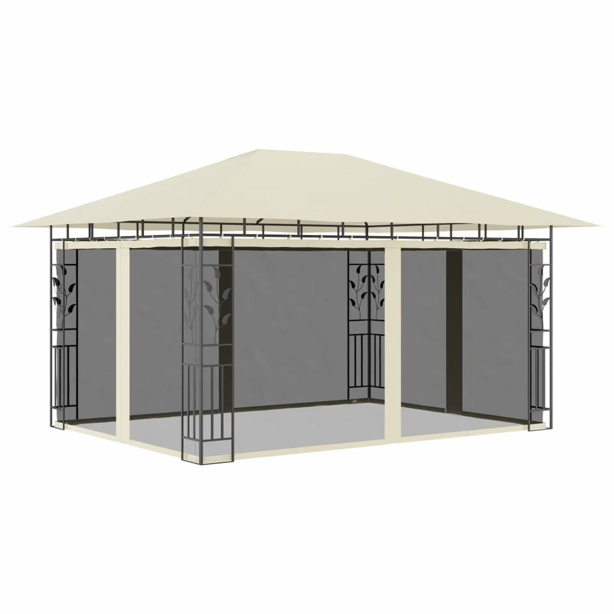 Gazebo with Mosquito Net 13.1'x9.8'x9' Cream B4355