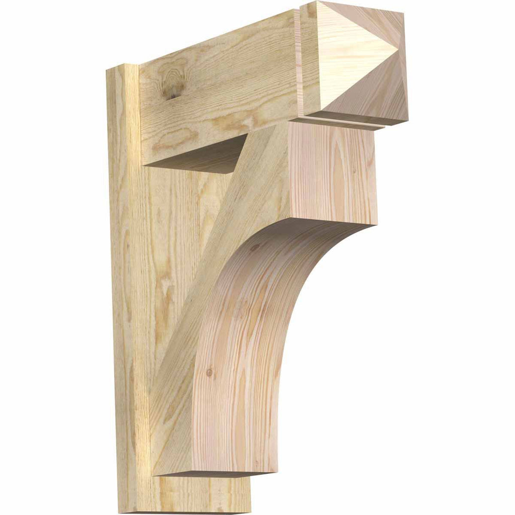 8x22W x 22x22D x 26x22H Douglas Fir Rough Sawn Arts and Crafts Outlooker A3003