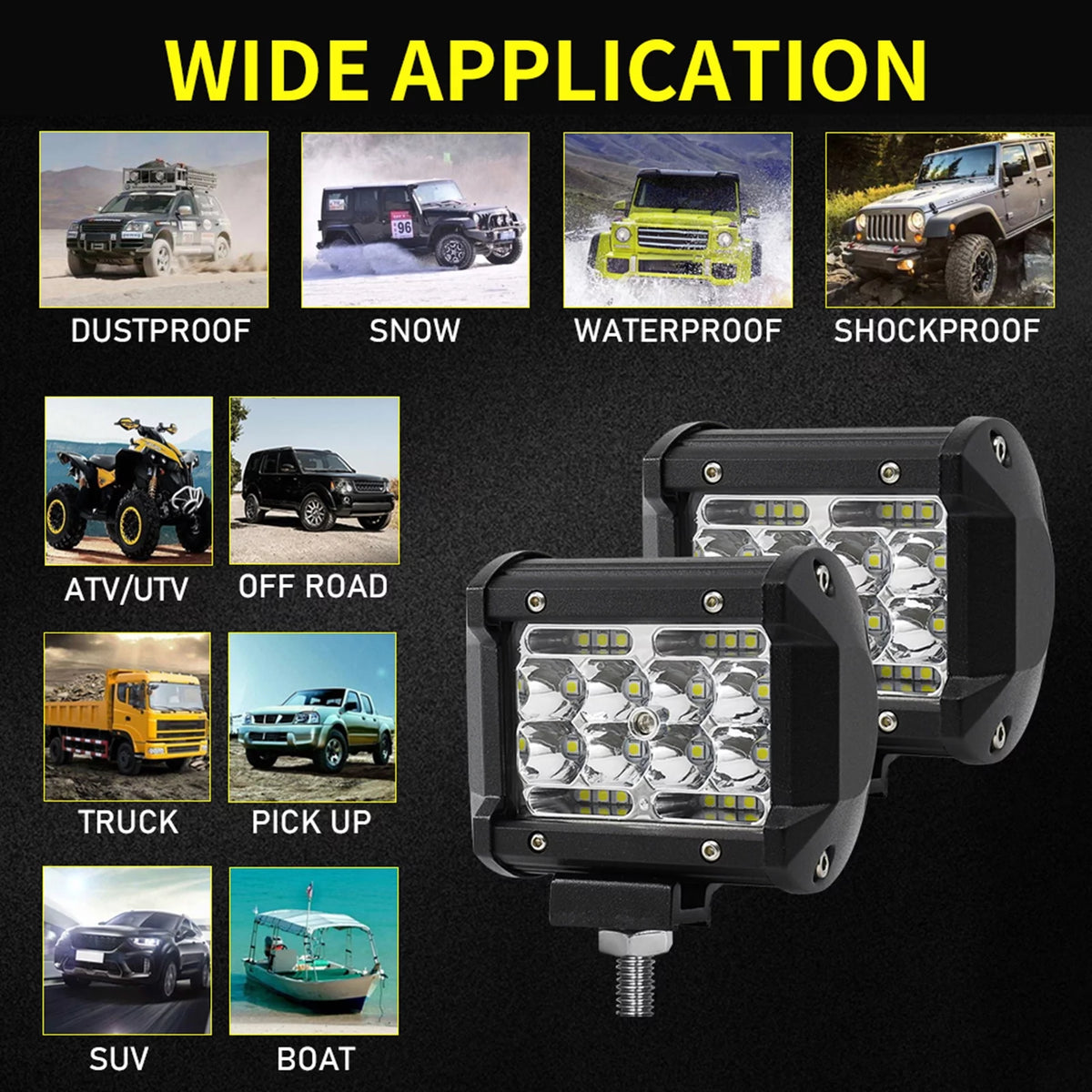 4 Inch Waterproof LED Driving Lights M8963