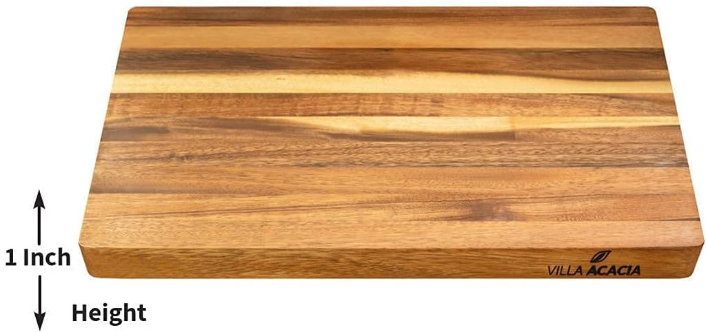 Large Wood Cutting Board, 17x12 Inch Reversible Hardwood C268460