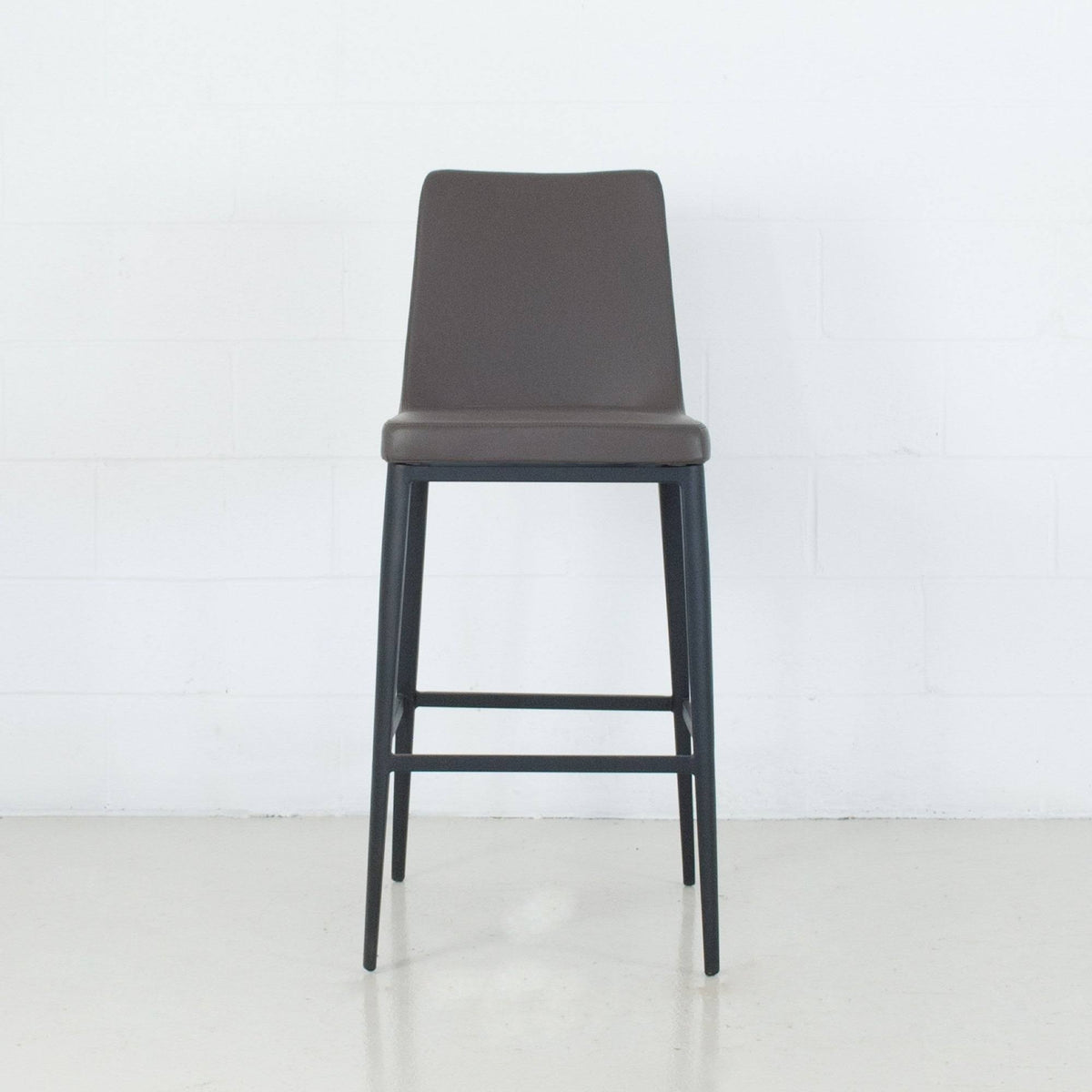 Charcoal Leatherette Bar Stool V570949