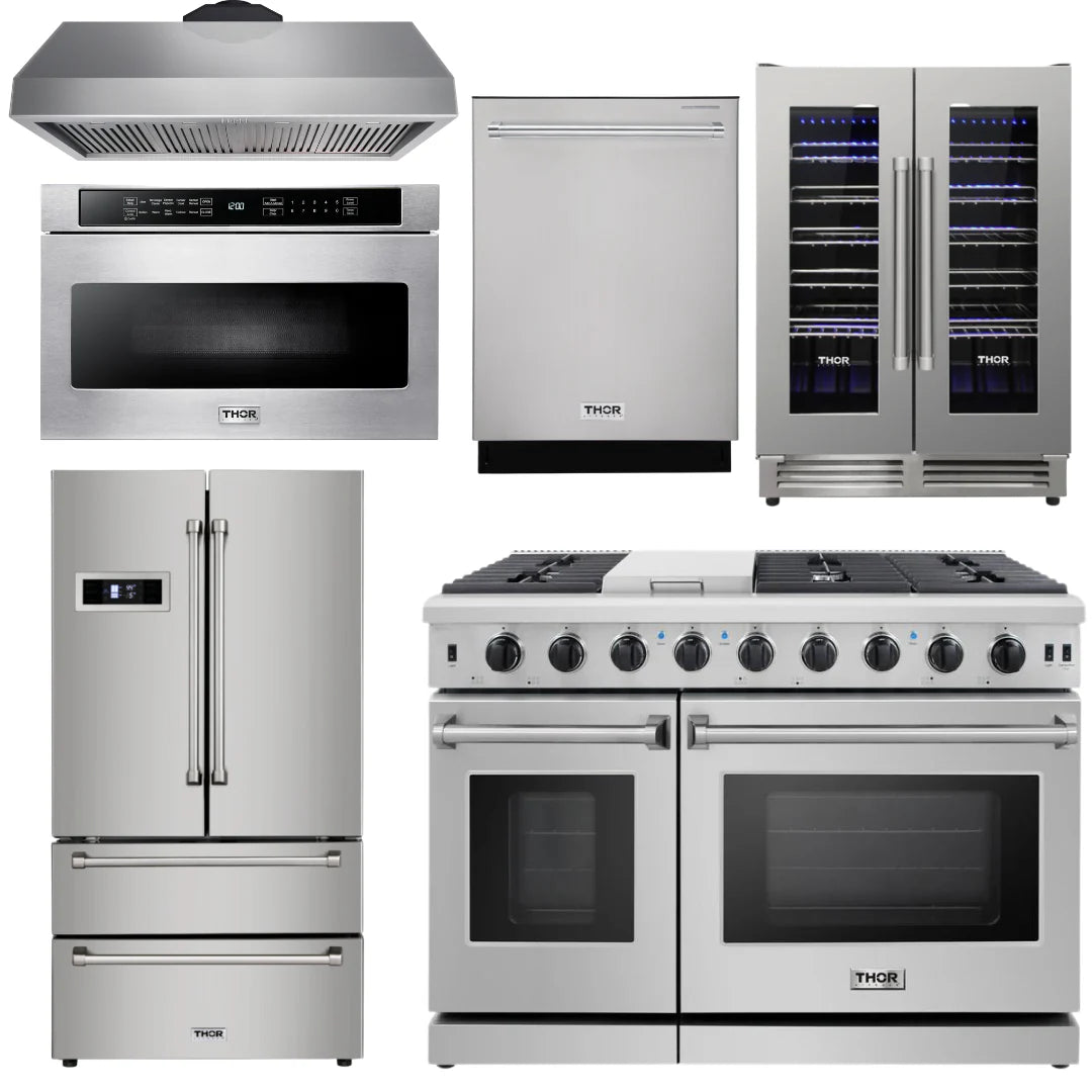 48 in. Natural Gas Range 6 Piece Appliance Set X792
