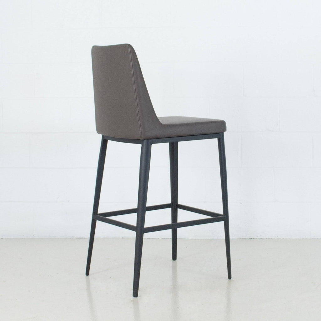 Charcoal Leatherette Bar Stool V570949