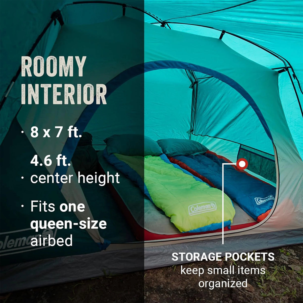 4 Person Camping Tent with Full-Fly Vestibule B53776