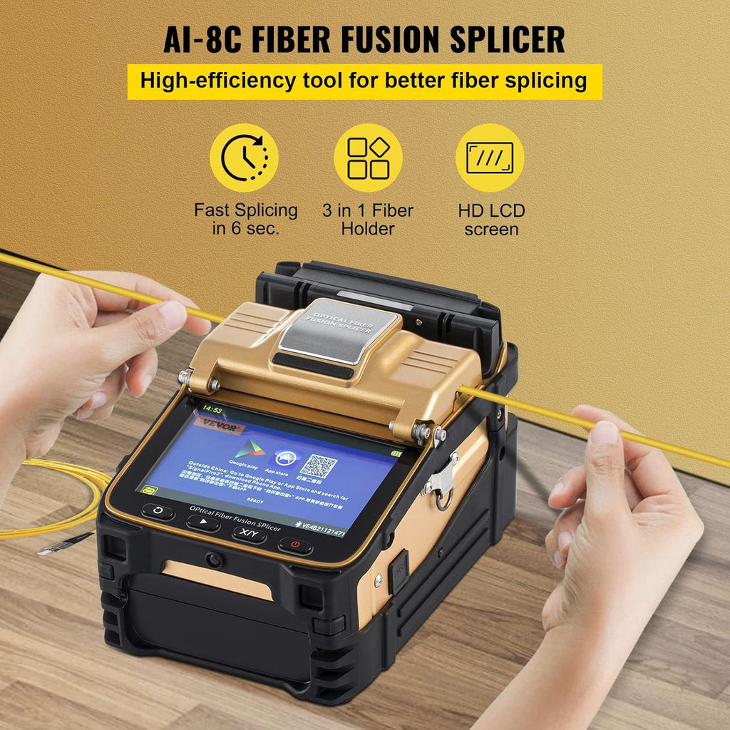 Fiber Fusion Splicer with 6 Seconds Splicing Time, 15 Seconds Heating P975057