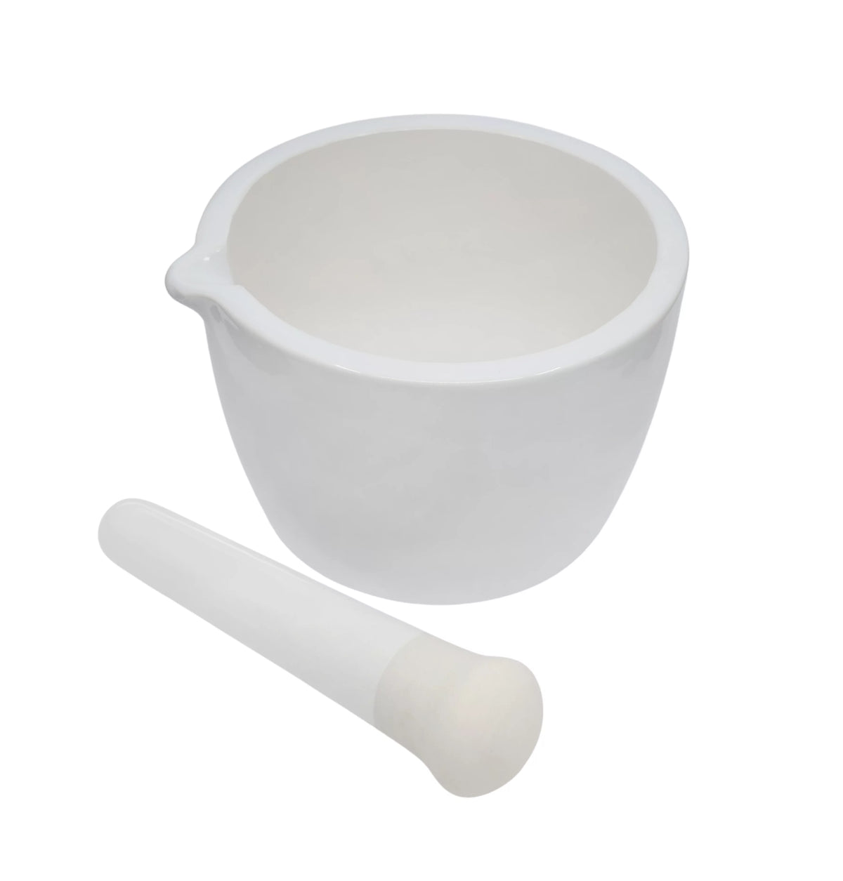 Porcelain Mortar & Pestle Set, 5oz Unglazed White U585
