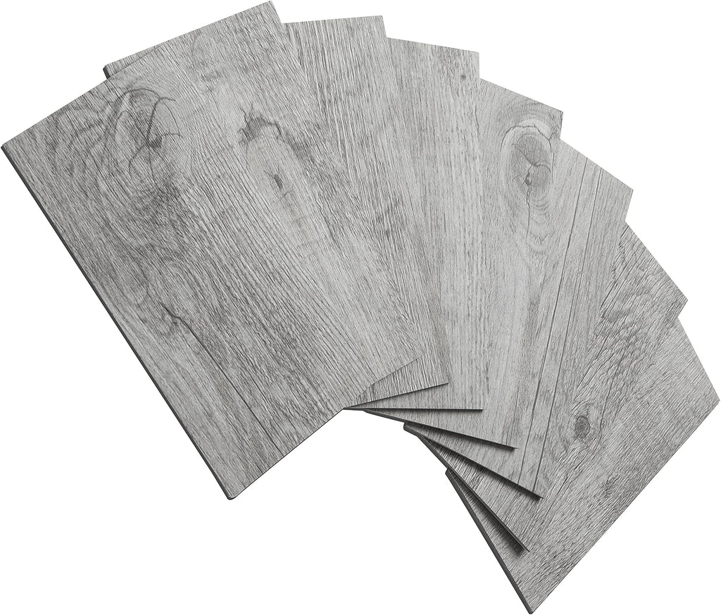 100 Piece Peel and Stick PVC Tile, 3 Inch x 6 Inch Dover Gray, Pack of 2 N580