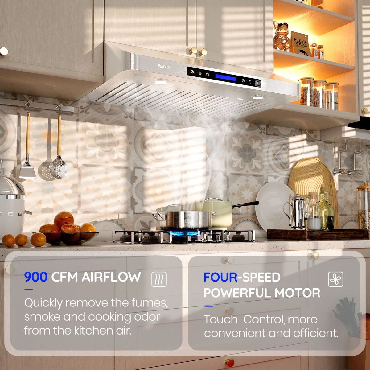 36 inch 900 CFM Under Cabinet Range Hoods with Stainless Steel Filters E344